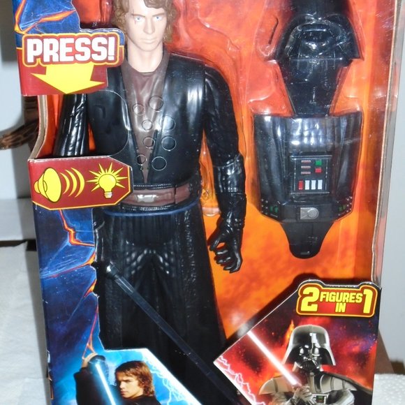 HASBRO, STAR WARS, ANAKIN TO DARTH VADER DOLL/FIGURE, ANIMATED/LIGHTS/SOUND, NEW - Picture 3 of 16